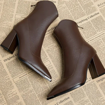 Michaela | Stiefel mit Chromspitze