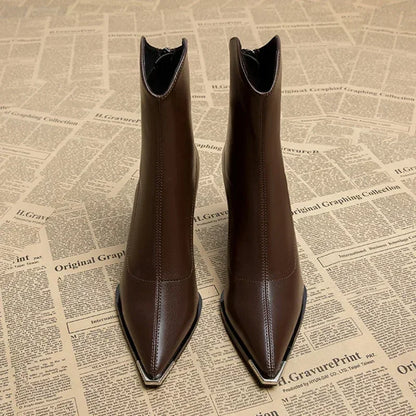 Michaela | Stiefel mit Chromspitze