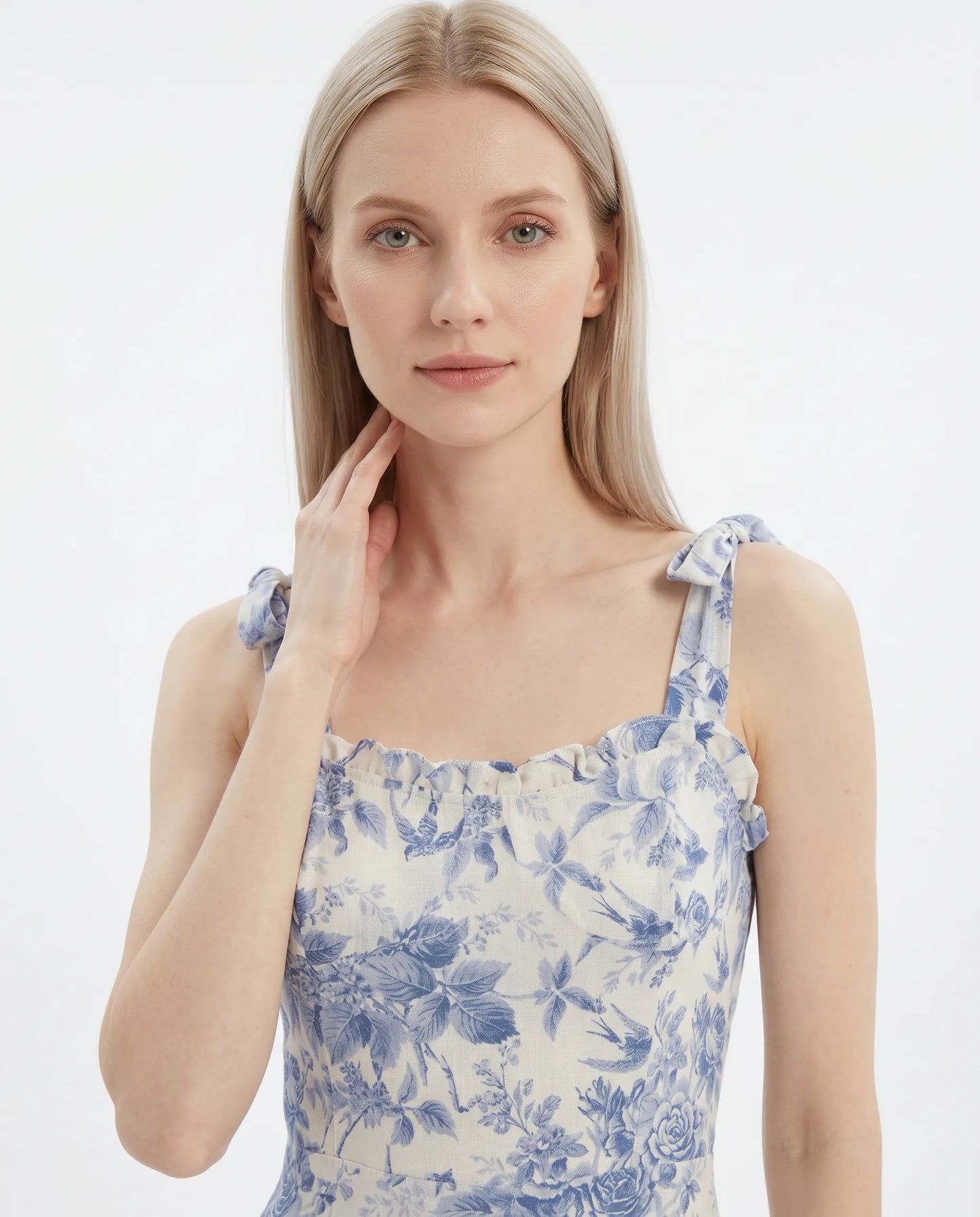 Blumenprint Midi-Kleid — Mühelose Eleganz