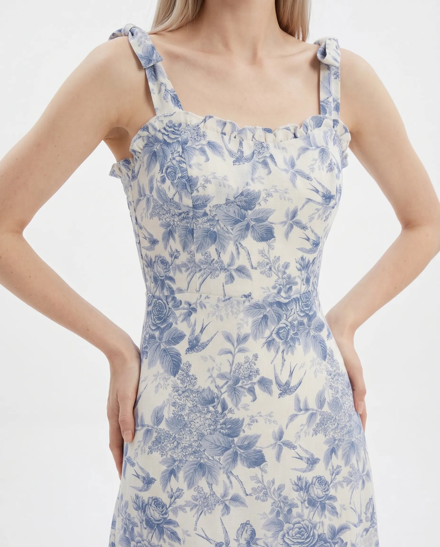Blumenprint Midi-Kleid — Mühelose Eleganz