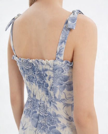 Blumenprint Midi-Kleid — Mühelose Eleganz