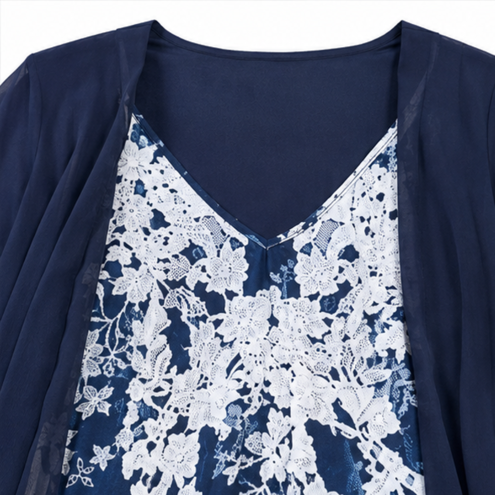 Wearbella – Geblümtes Maxi-Kleid mit passendem Duster