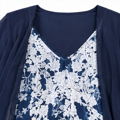 Wearbella – Geblümtes Maxi-Kleid mit passendem Duster