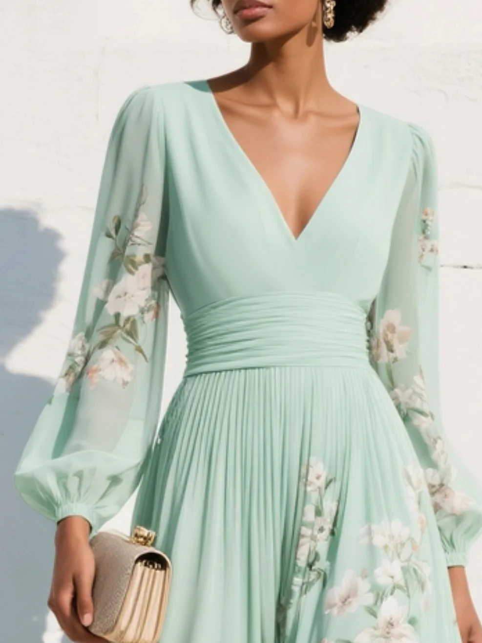 Rosa | Frische Blütenpracht Midi-Kleid