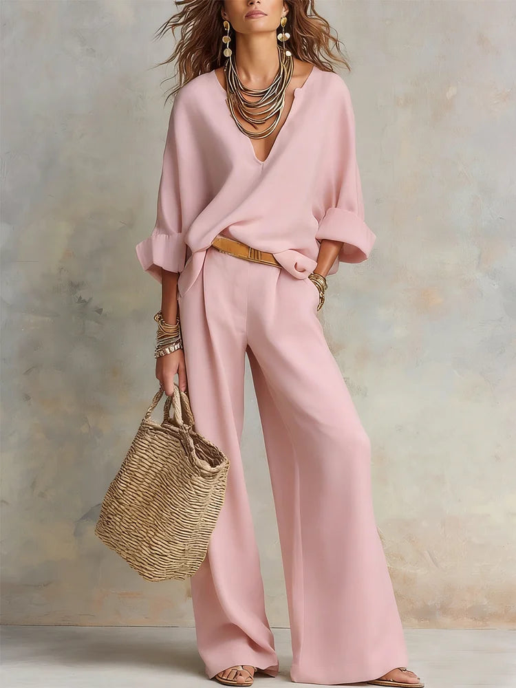 Off-White Leinen Resort Wear Set – Locker & Luftig