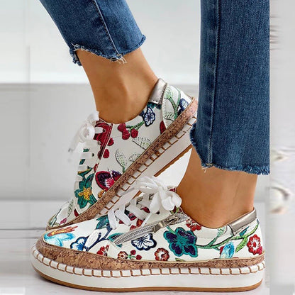 Oluchi™ Orthopädische Sneakers mit Reißverschluss und Blumenmuster