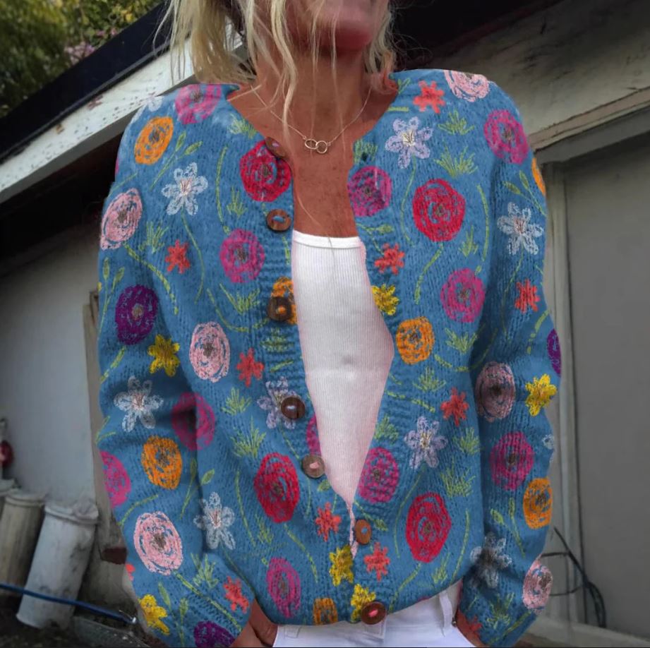 Michelle - Stylischer bedruckter Pullover