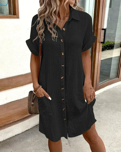 Luz | Bequemes Hemdkleid mit Knöpfen