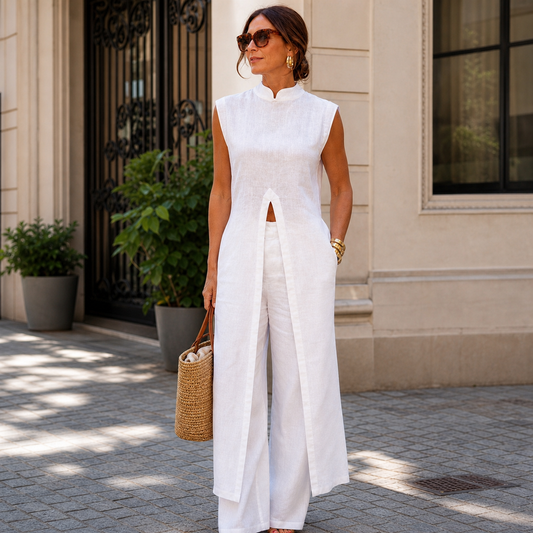 Chiara Imperatore™ Ärmelloses Zweiteiliges Set mit Weithose