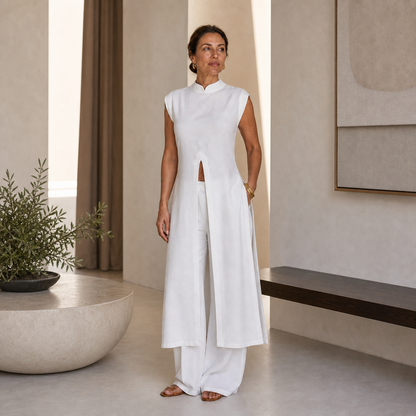 Chiara Imperatore™ Ärmelloses Zweiteiliges Set mit Weithose