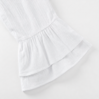 Céleste – A-Linien Midi-Kleid mit Rundhalsausschnitt