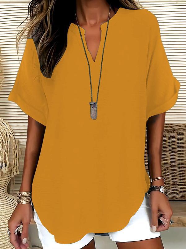 Xalina Bluse mit Kerb-Ausschnitt