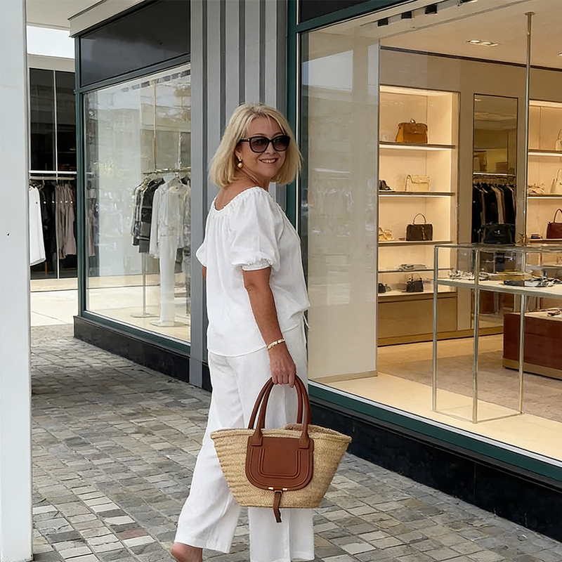 Damen Zweiteiler-Set mit Tunnelzug-Top & weiter Hose | Relaxed Fit