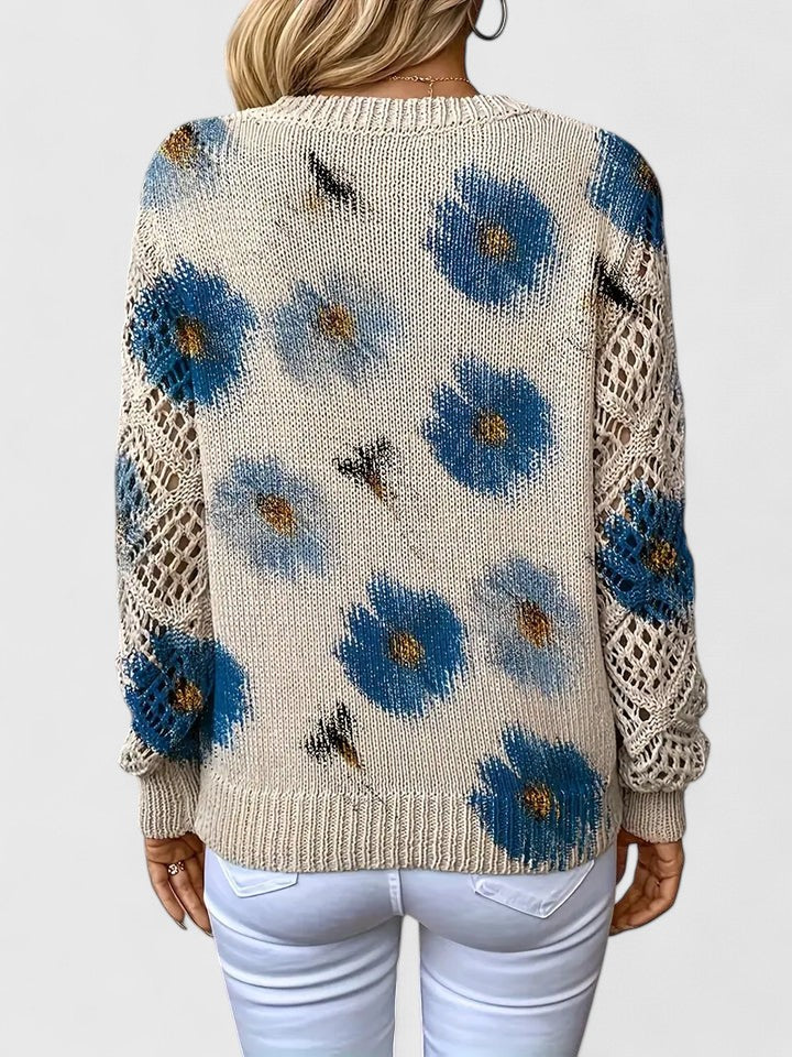 Beatrice – Geblümter Strickpullover