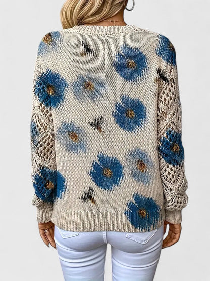 Beatrice – Geblümter Strickpullover