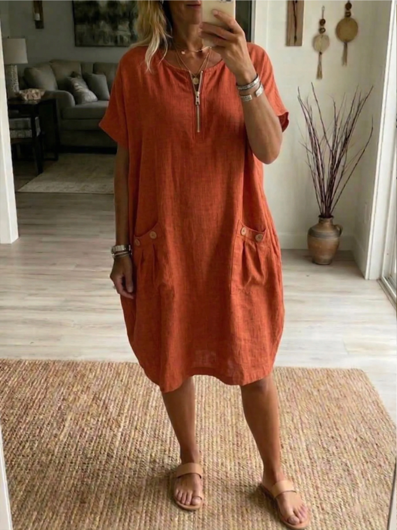 Adelise Sommerkleid mit V-Ausschnitt
