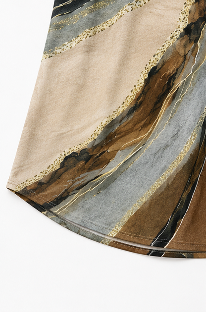 Ombralyn – Ombré-Bluse mit V-Ausschnitt & Mittelärmeln