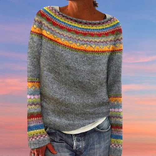 Emily - Bunter Kuschelpullover