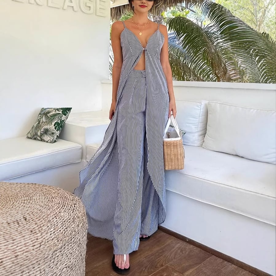 Aislinn | Gestreiftes Lounge-Set | Tank, Oberteil & Hose