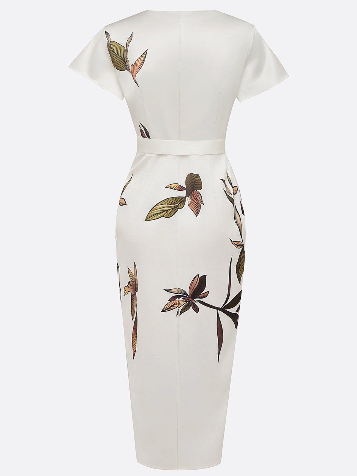 Elin™ - Elegante Wickelkleid mit Blumenmuster