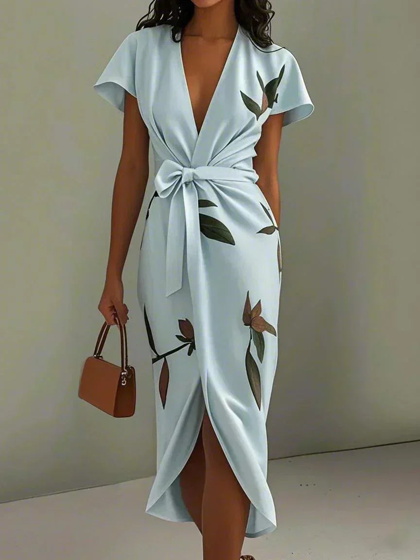 Elin™ - Elegante Wickelkleid mit Blumenmuster