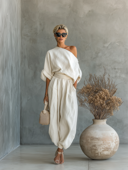 Odelise – Premium Leinen Zweiteiliges Set