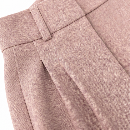 Linelle – Geplissiertes High-Waist Wide-Leg Blazer-Set