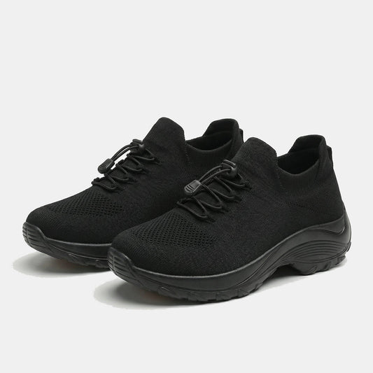 Ambulo Orthopädische Schuhe Strickstoff - Alles Schwarz