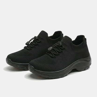 Ambulo Orthopädische Schuhe Strickstoff - Grün Schwarz