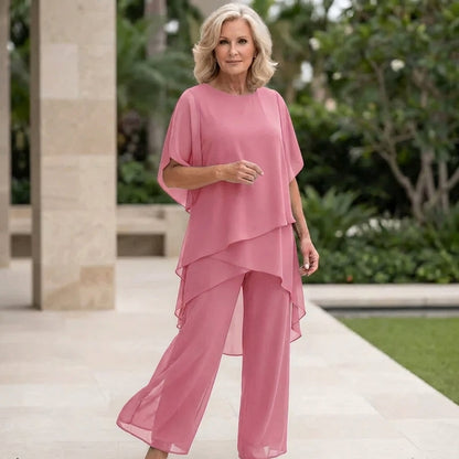 Saskia – Drapiertes Zweiteiliges Palazzo-Set