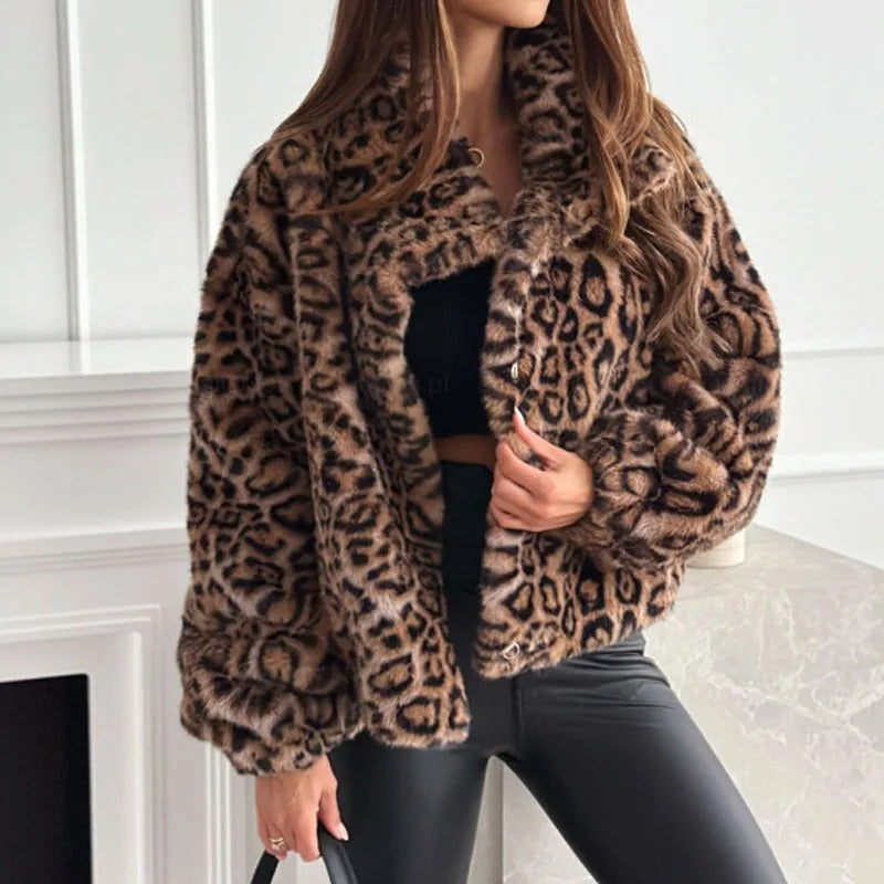 Leona - Luxus Leopardmantel
