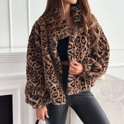 Leona - Luxus Leopardmantel