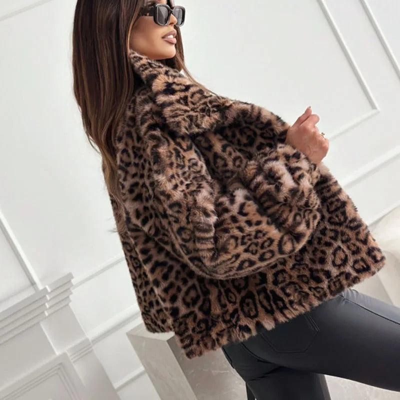 Leona - Luxus Leopardmantel