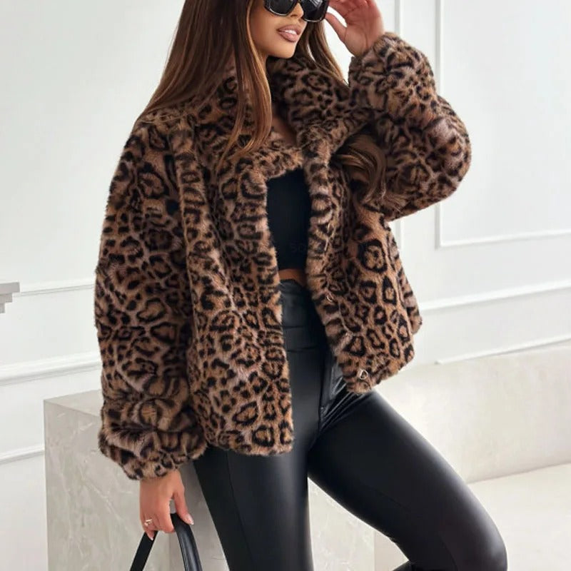 Leona - Luxus Leopardmantel