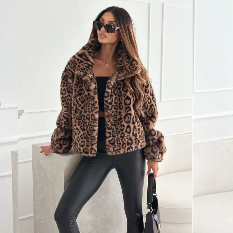 Leona - Luxus Leopardmantel