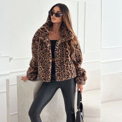 Leona - Luxus Leopardmantel