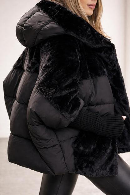 Yohan - Patchwork-Puffer mit Kapuze