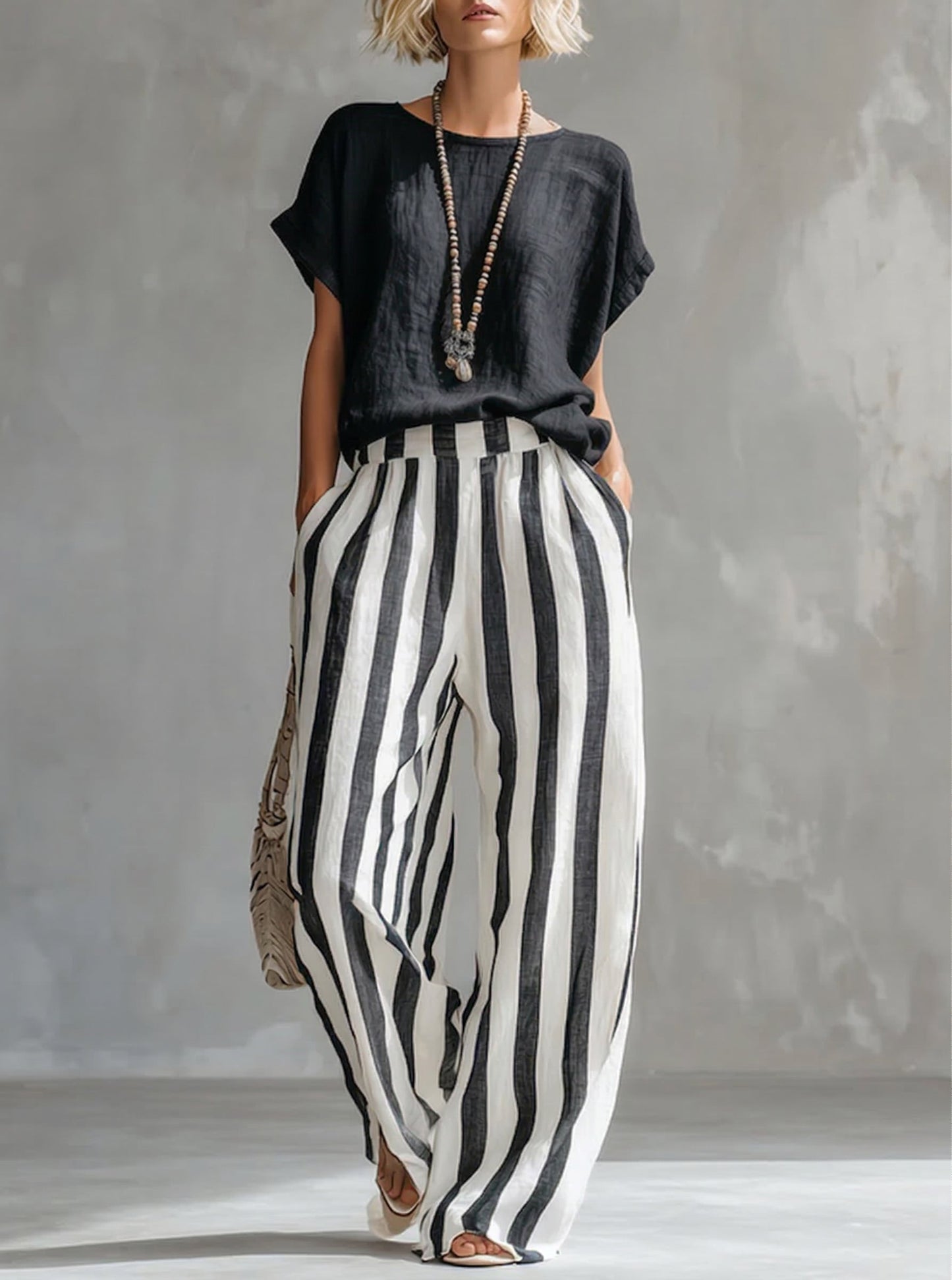 Ophyrelle – Elegantes Zweiteiliges Set mit Streifenmuster