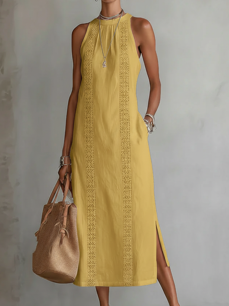 Brena - Leichtes Leinenkleid in Midi-Länge