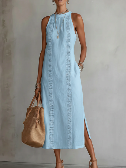 Brena - Leichtes Leinenkleid in Midi-Länge