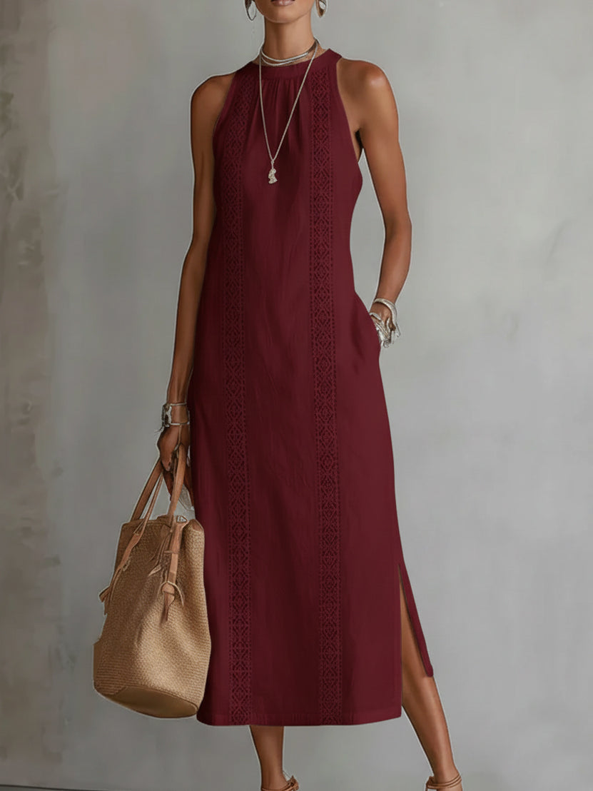 Brena - Leichtes Leinenkleid in Midi-Länge