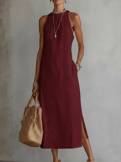 Brena - Leichtes Leinenkleid in Midi-Länge