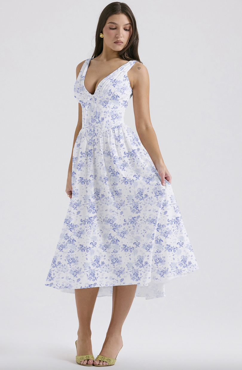 Eurybia - Korsett-Midikleid