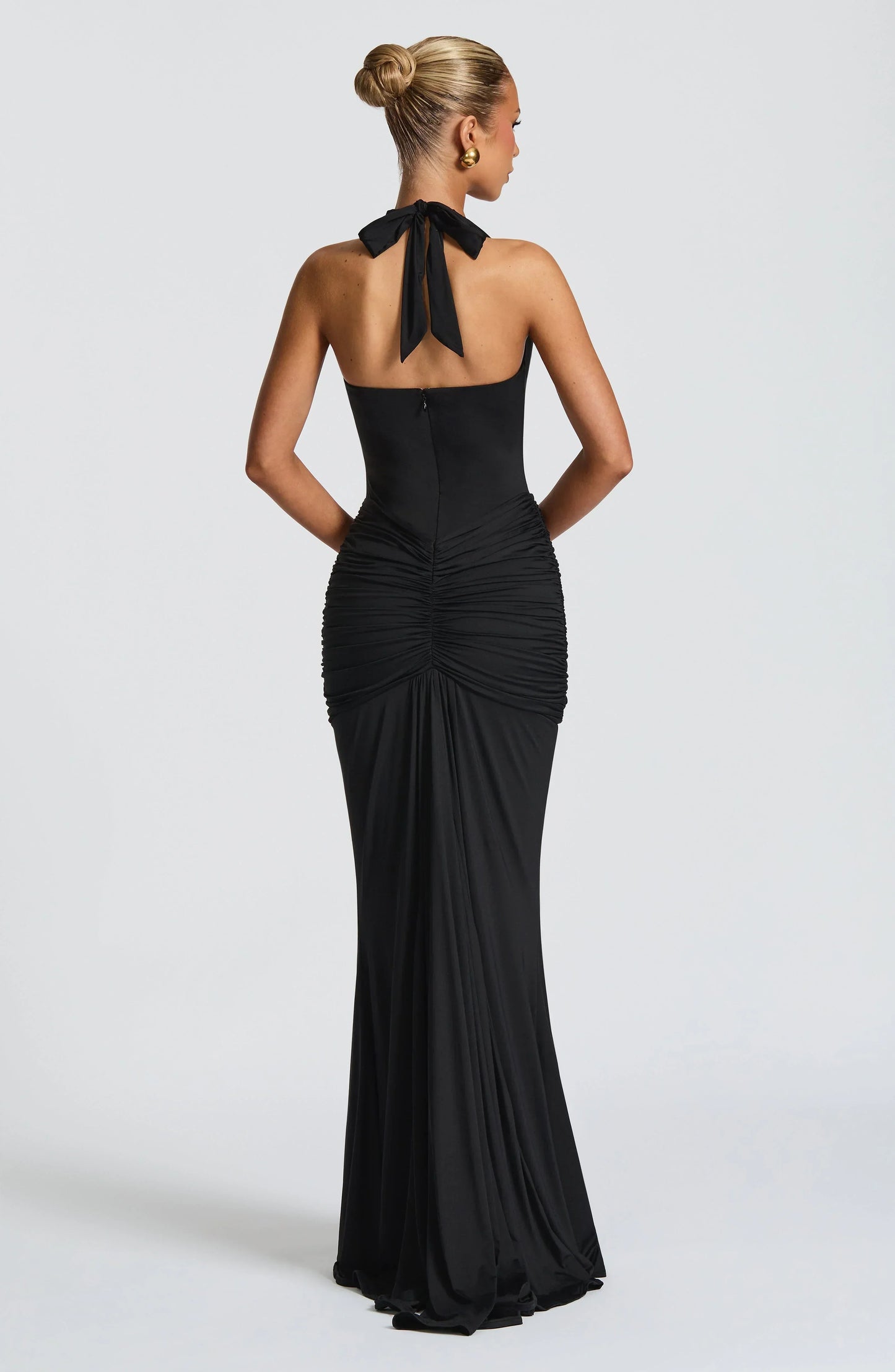 Graces - Drapiertes Jersey-Maxikleid