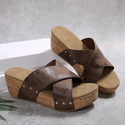 Mila | Boho Wedge Sandalen
