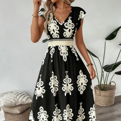 Osyrel - Bedrucktes Midi-Kleid