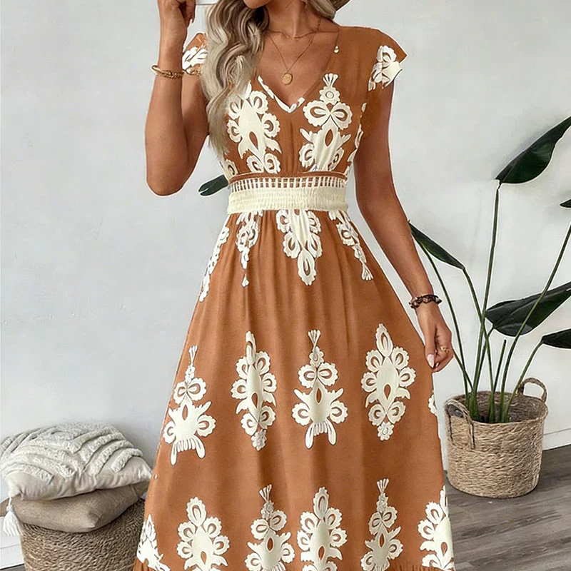 Osyrel - Bedrucktes Midi-Kleid