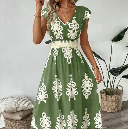 Osyrel - Bedrucktes Midi-Kleid
