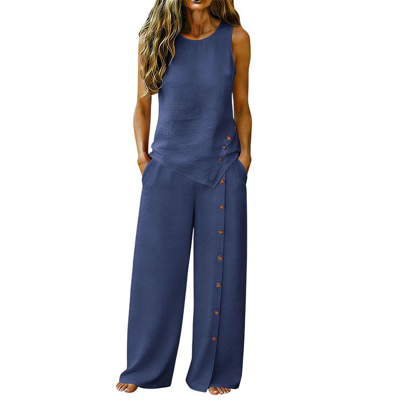Jeamy – Ärmelloses Top & Wide‑Leg Hose