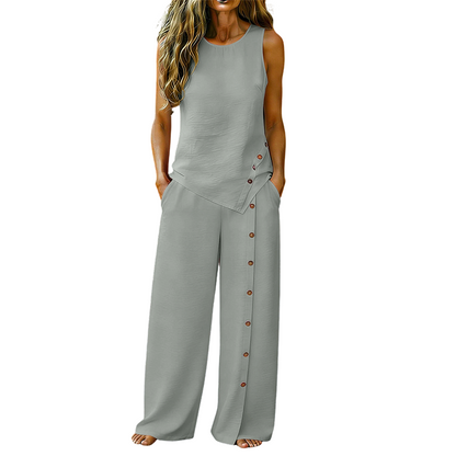 Jeamy – Ärmelloses Top & Wide‑Leg Hose
